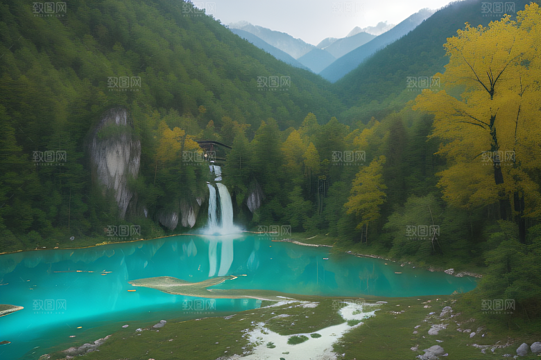 郁郁葱葱的九寨沟自然与生命的奇迹