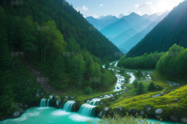 郁郁葱葱的九寨沟自然与生命的奇迹