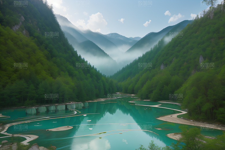 郁郁葱葱的九寨沟自然与生命的奇迹