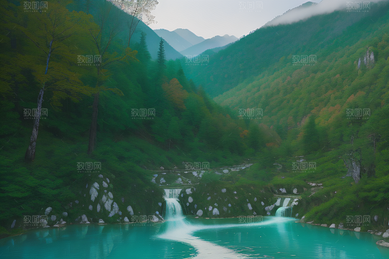 郁郁葱葱的九寨沟自然与生命的奇迹