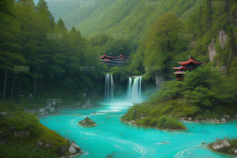 山谷中的宁静九寨沟的心灵净化之地