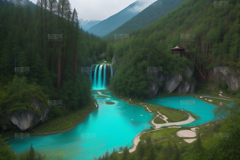 山谷中的宁静九寨沟的心灵净化之地