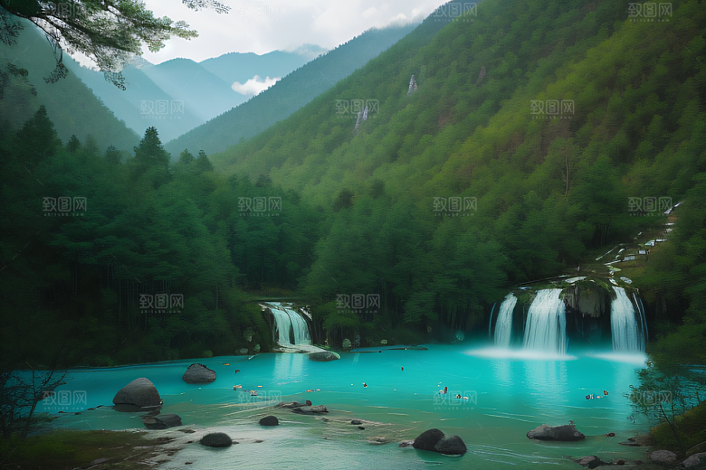 神奇的自然艺术九寨沟的景观壮丽