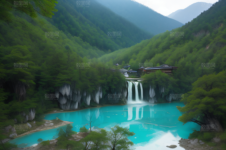 神奇的自然艺术九寨沟的景观壮丽
