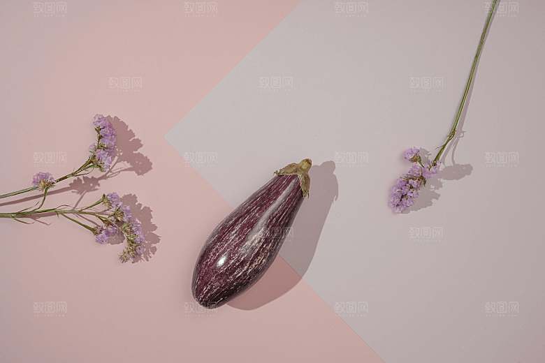 茄子蔬菜特写摄影素材