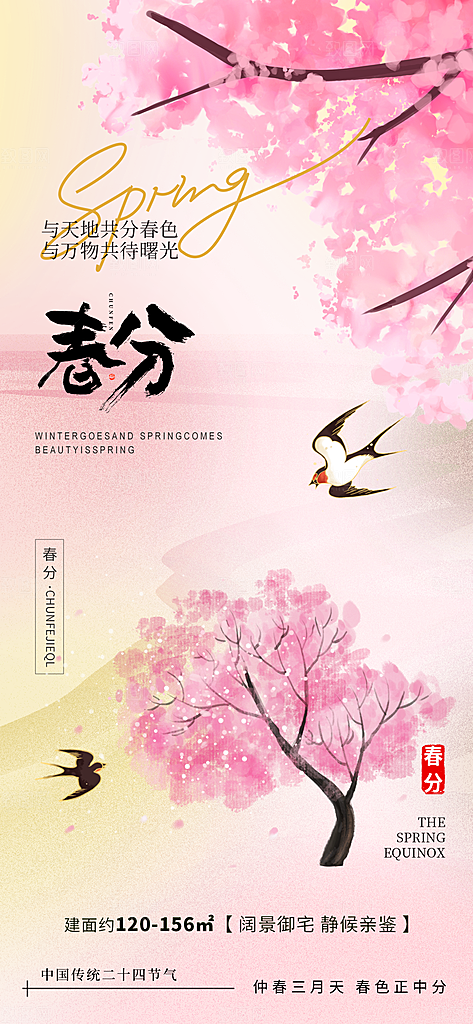 春分节气海报图片
