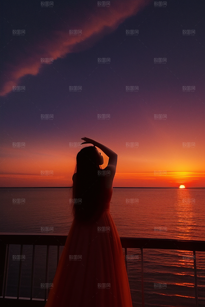 天空绚烂晚霞美不胜收
