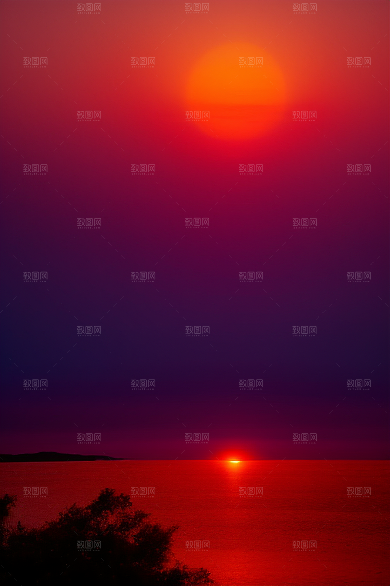 霞光万里世界如画