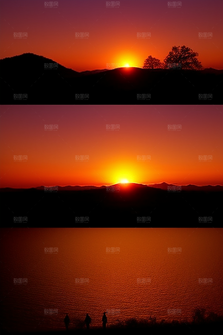 霞光万里世界如画