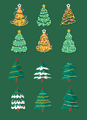 圣诞树矢量设计素材