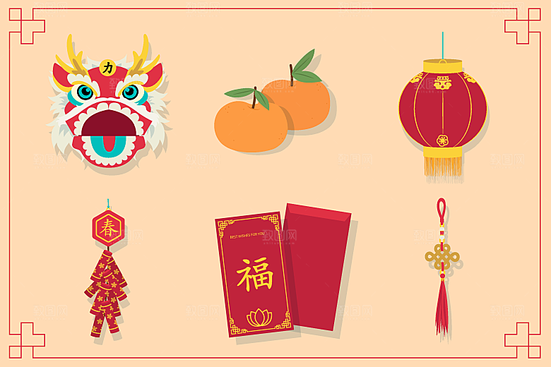 新年矢量元素下载