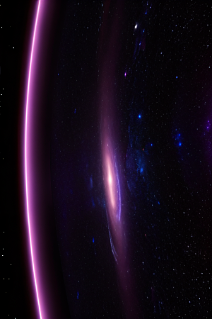 深紫色的太空传送门梦幻景象