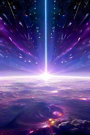 闪耀的太空传送门梦幻深紫色景象