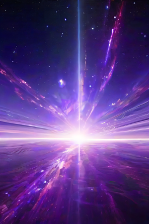 闪耀的太空传送门梦幻深紫色景象