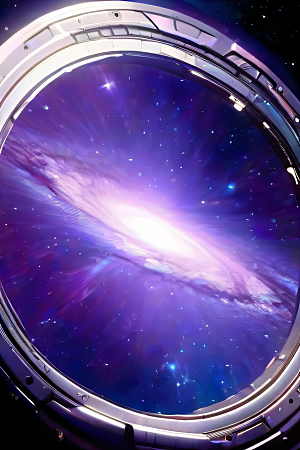 深紫色传送门太空中的梦幻景象