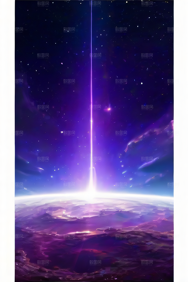 深紫色的梦境闪耀的传送门