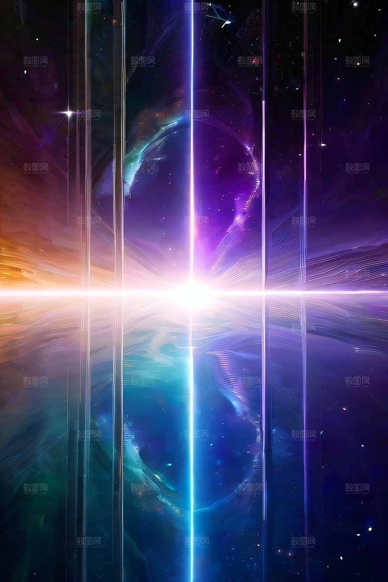 传送门中的梦幻紫色太空
