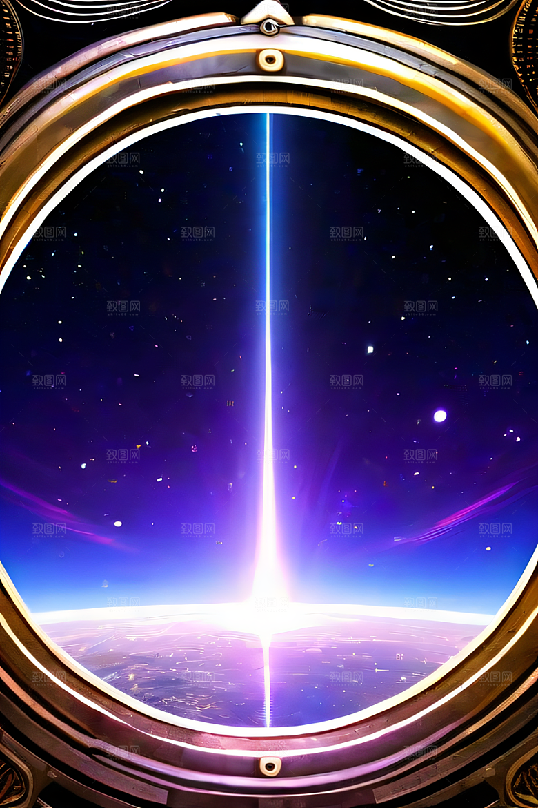 传送门中的梦幻紫色太空