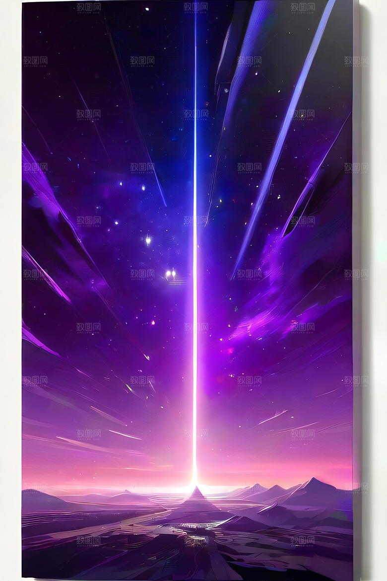 传送门中的梦幻紫色太空