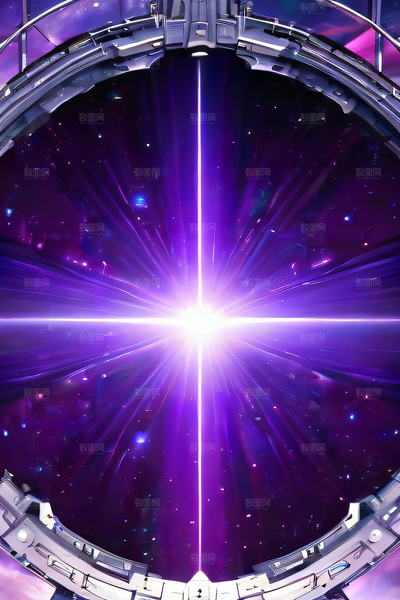 传送门中的梦幻紫色太空