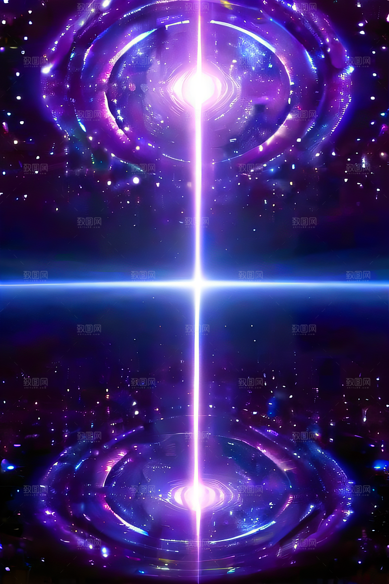 传送门中的梦幻紫色太空
