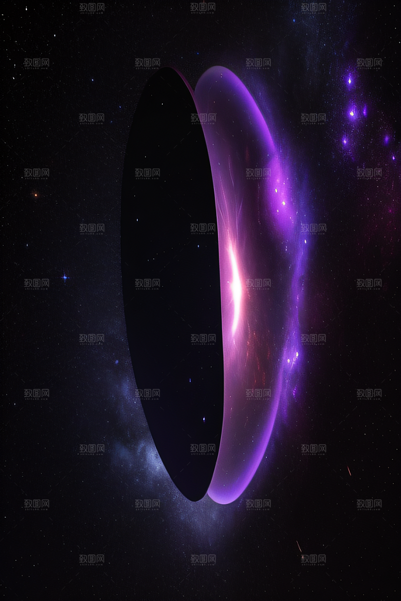 传送门中的梦幻紫色太空