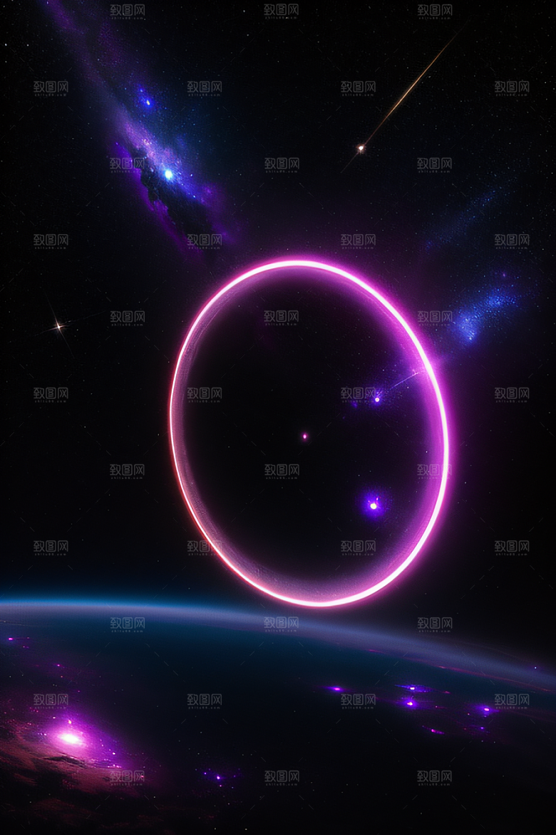 深紫色传送门中的太空梦幻