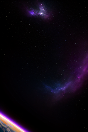 传送门中的梦幻紫色太空