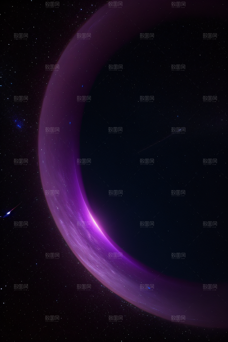 传送门中的梦幻紫色太空