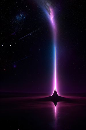传送门中的梦幻紫色太空