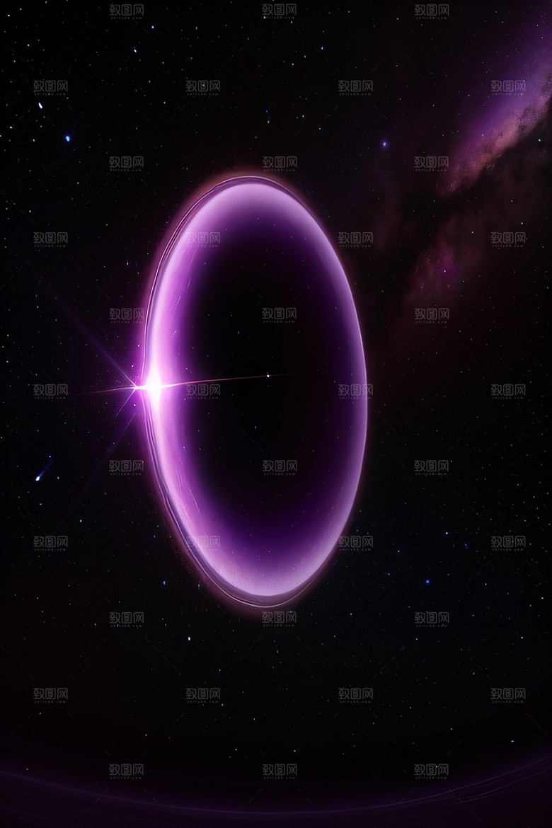 传送门中的梦幻紫色太空