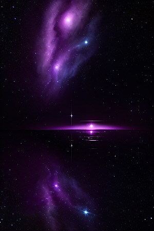 闪耀的传送门深紫色的太空梦境
