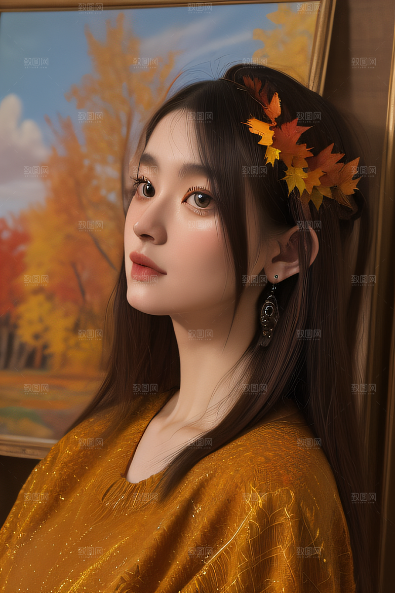 绚丽秋天描绘锡勒姆的超详细油画