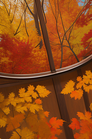 锡勒姆秋季油画丰富多彩的细节