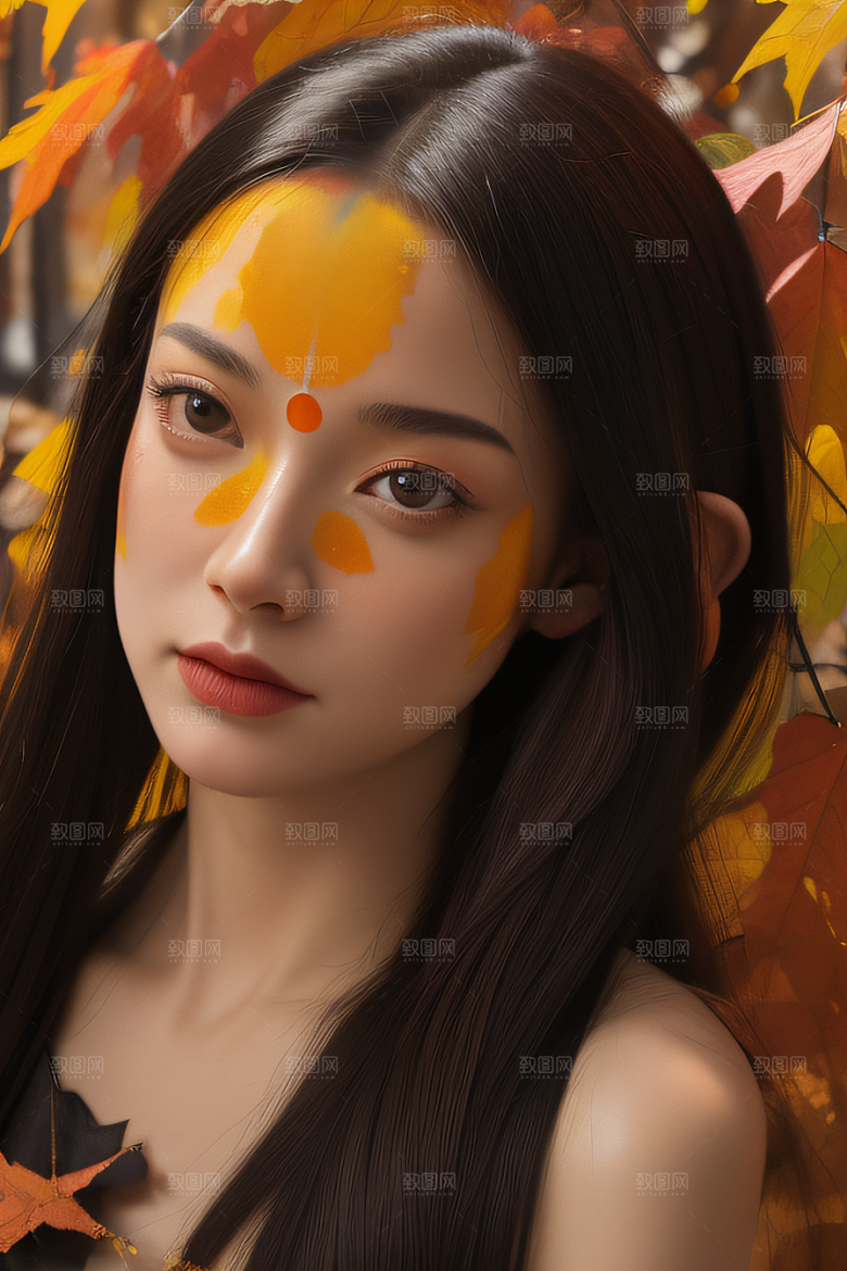 锡勒姆的秋天真实细节的无限油画