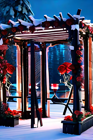 红玫瑰花园的艺术站趋势图片