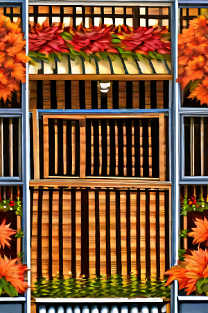 锡勒姆秋季油画丰富多彩的细节