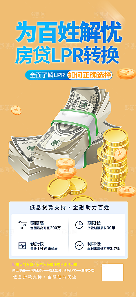 金融理财优惠宣传活动海报