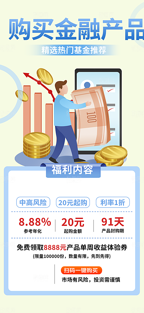 金融理财优惠宣传活动海报