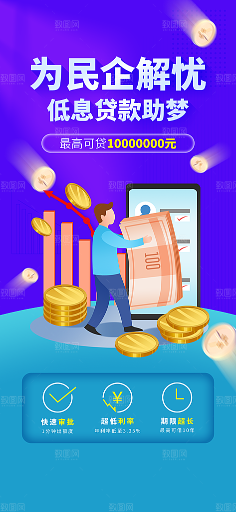 金融理财优惠宣传活动海报