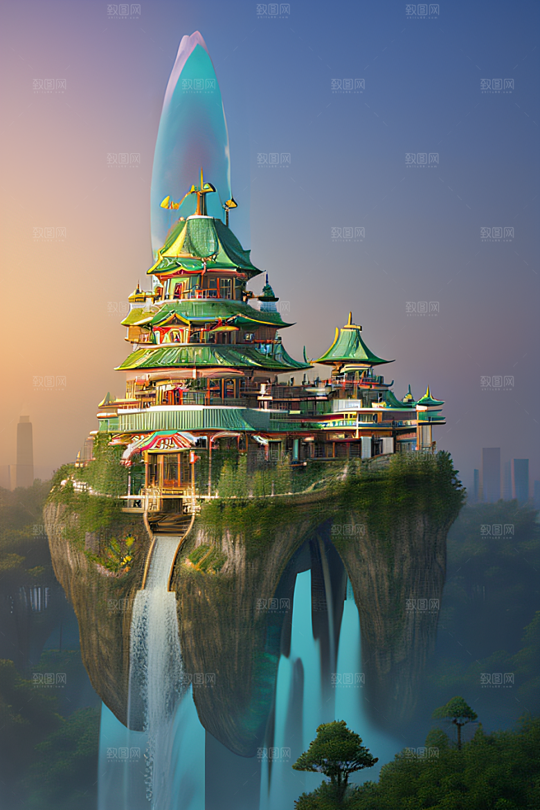 美丽浮华的天空水晶宫