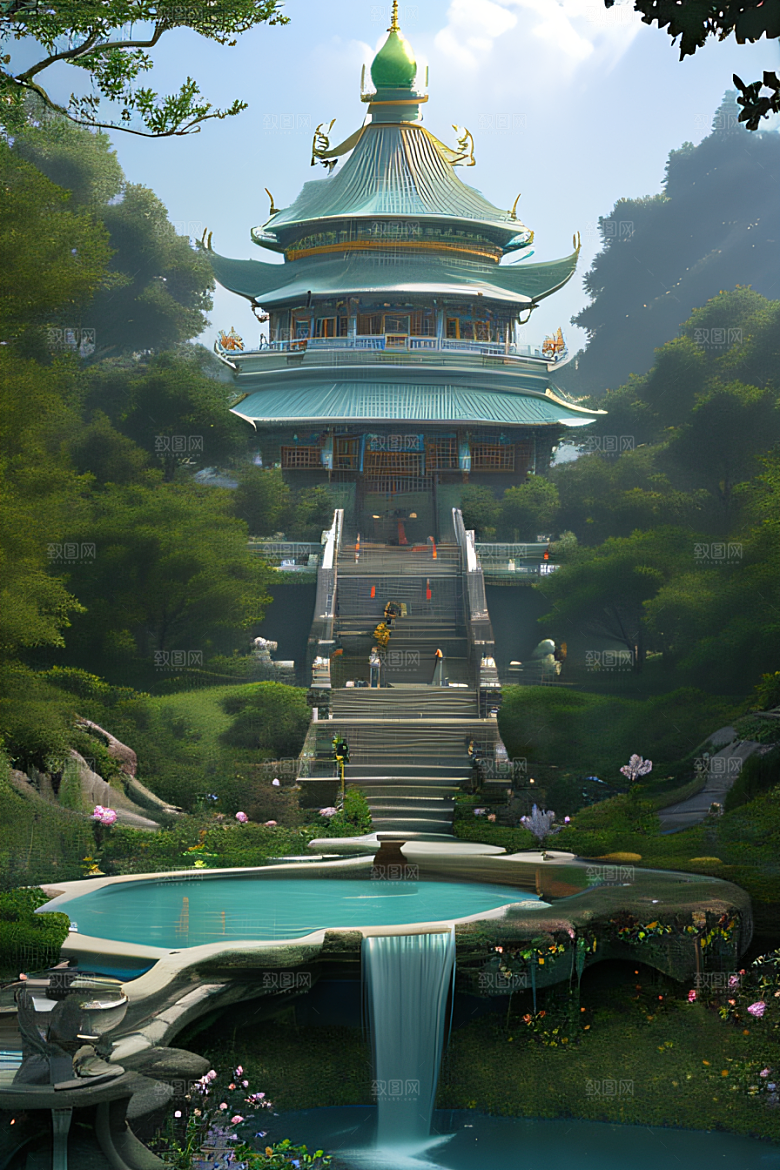 美丽浮华的天空水晶宫