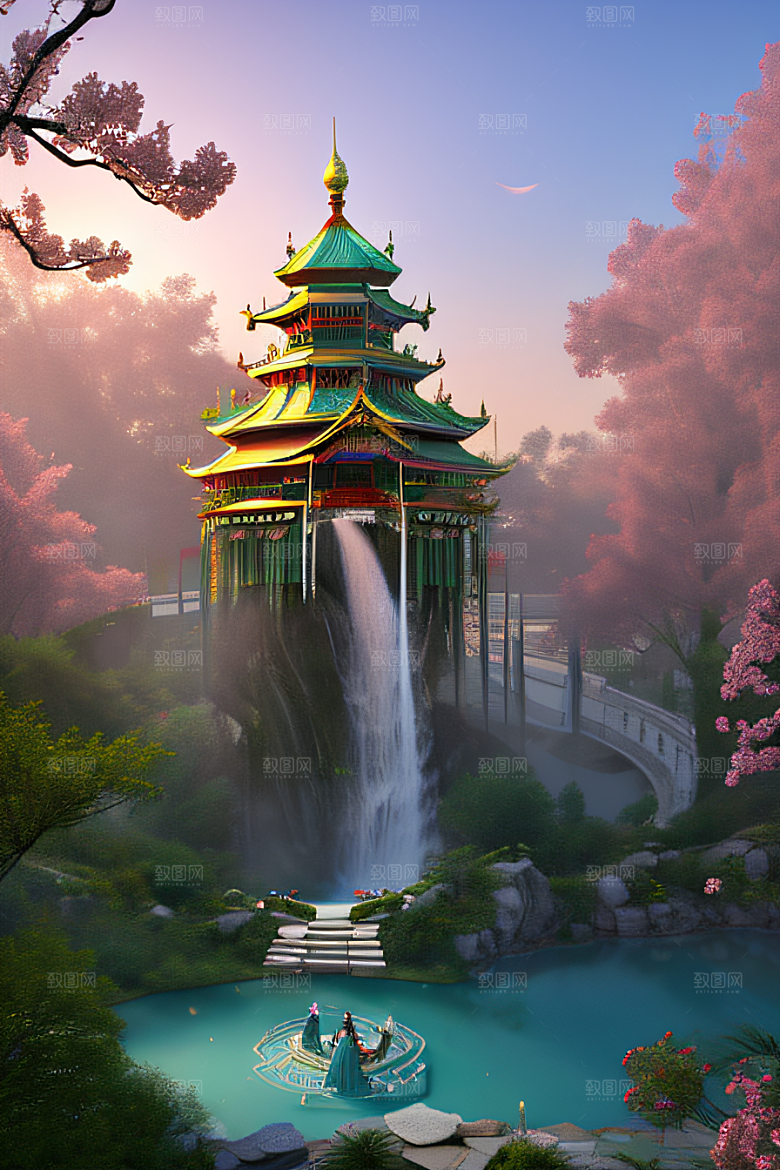 美丽浮华的天空水晶宫