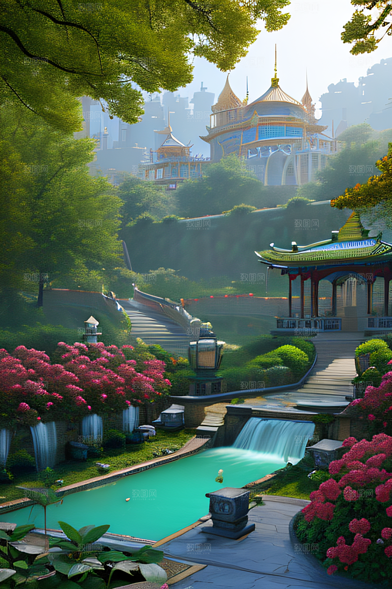 美丽浮华的天空水晶宫