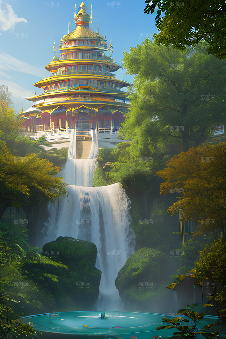美丽浮华的天空水晶宫