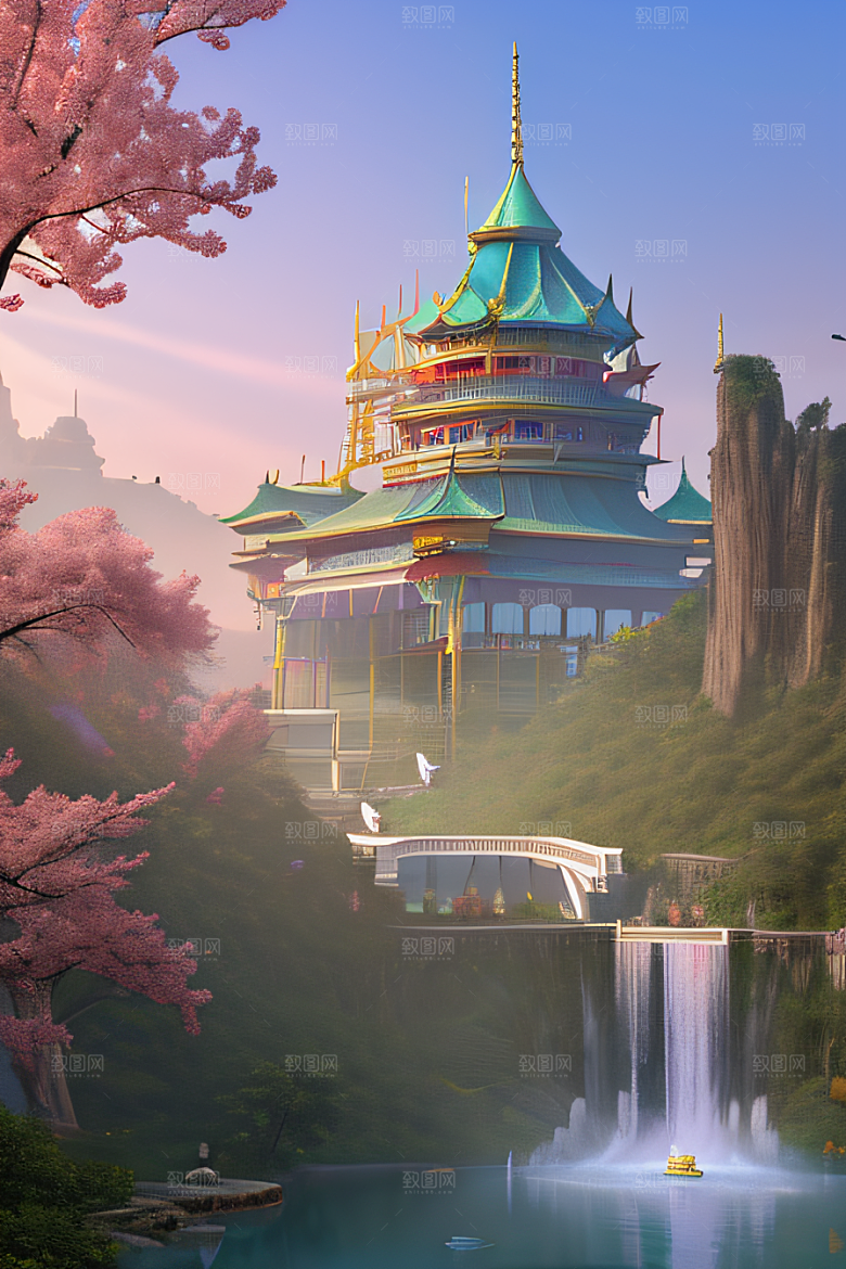 美丽浮华的天空水晶宫