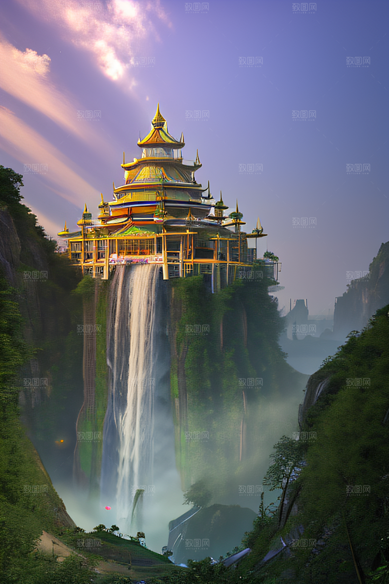 美丽浮华的天空水晶宫