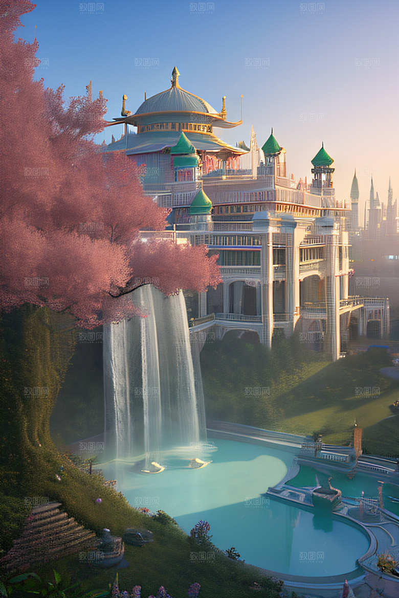 美丽浮华的天空水晶宫