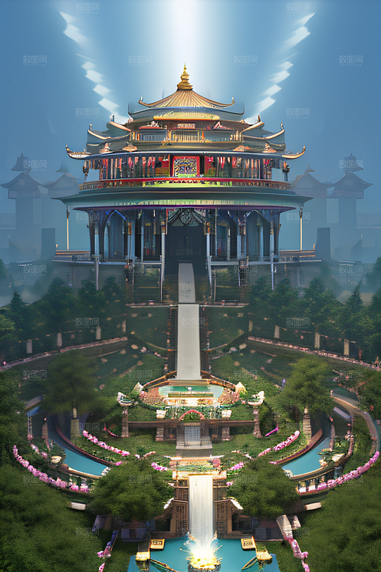 真实细腻的中国天空水晶宫