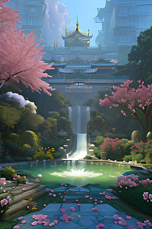 天空中绽放的超写实水晶宫